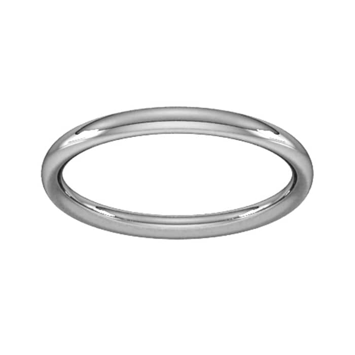 Goldsmiths 2mm Traditional Court Heavy Wedding Ring In Platinum