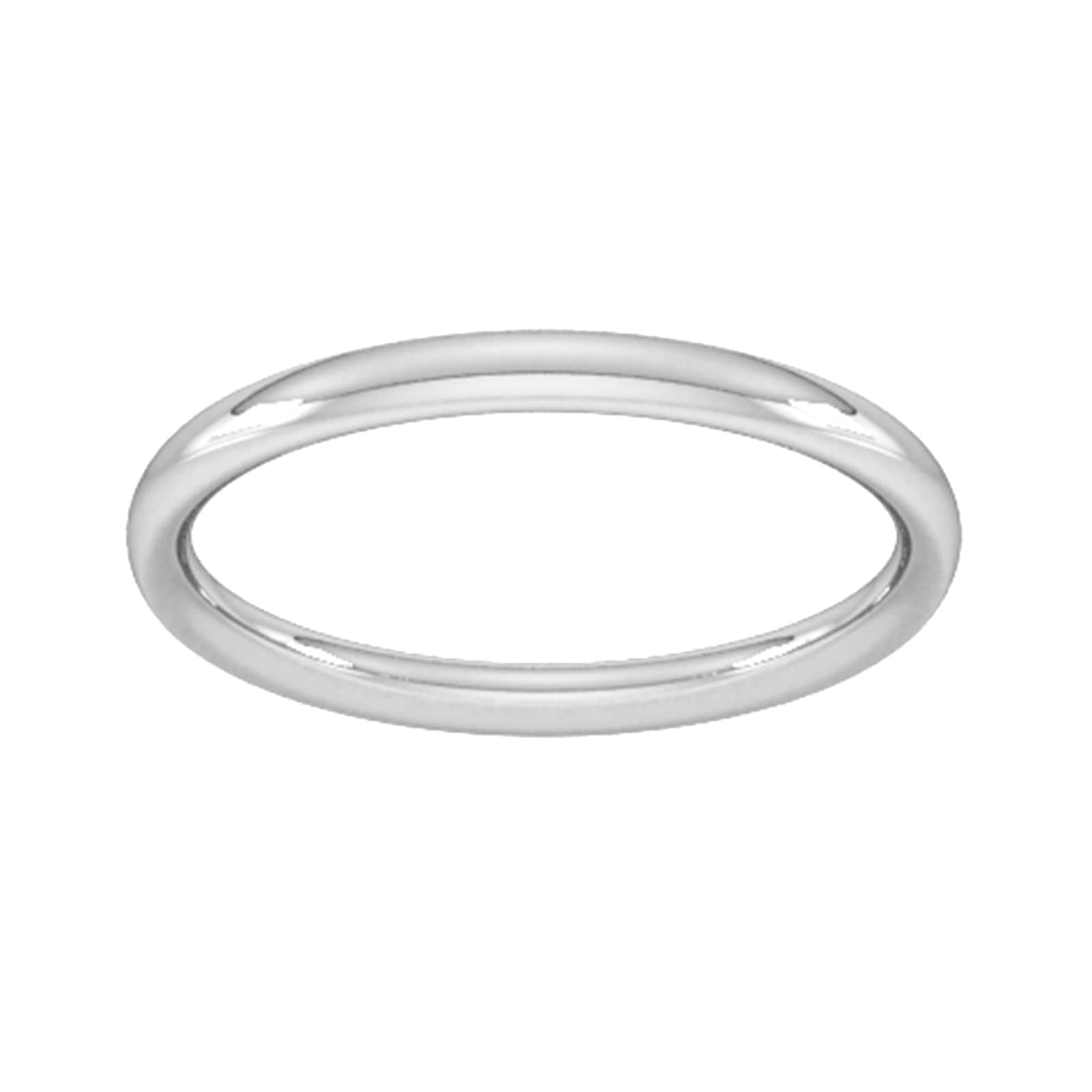 2mm Traditional Court Heavy Wedding Ring In Sterling Silver - Ring Size I