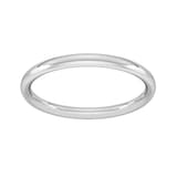 Goldsmiths 2mm Traditional Court Heavy Wedding Ring In Sterling Silver - Ring Size J