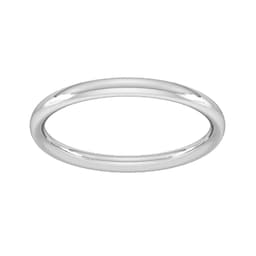 08309032 - 2mm Traditional Court Heavy Wedding Ring In Sterling Silver