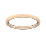 Goldsmiths 2mm Traditional Court Heavy Polished Chamfered Edges With Matt Centre Wedding Ring In 18 Carat Rose Gold