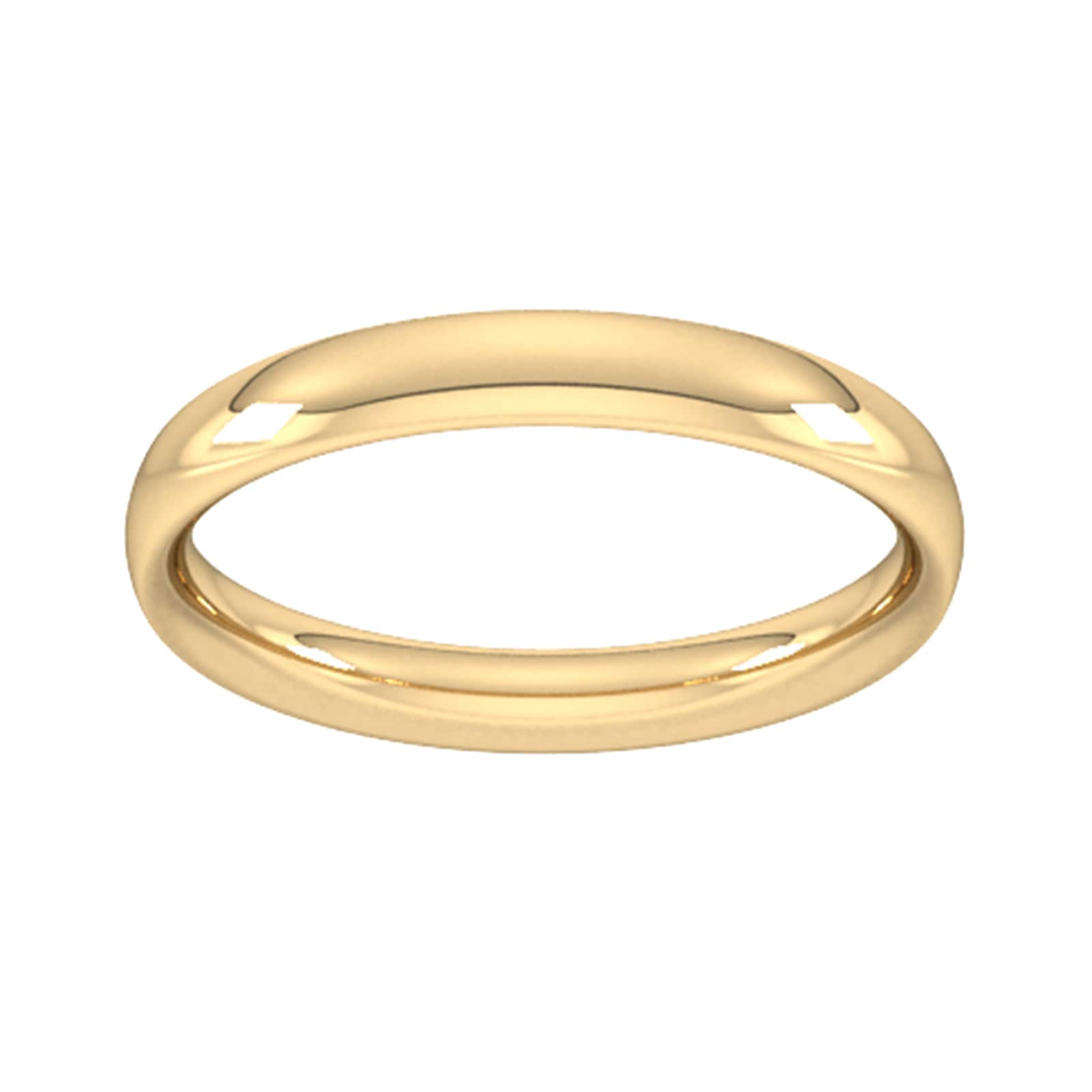 3mm Traditional Court Heavy Wedding Ring In 9 Carat Yellow Gold - Ring Size T