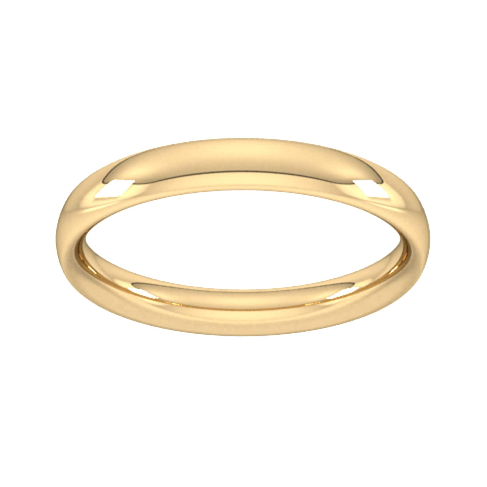 3mm Traditional Court Heavy Wedding Ring In 9 Carat Yellow Gold - Ring Size M