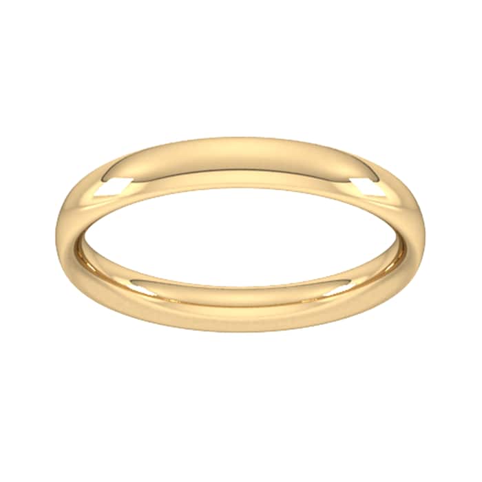 Goldsmiths 3mm Traditional Court Heavy Wedding Ring In 9 Carat Yellow Gold
