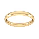 Goldsmiths 3mm Traditional Court Heavy Wedding Ring In 9 Carat Yellow Gold - Ring Size L