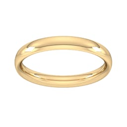 08309066 - 3mm Traditional Court Heavy Wedding Ring In 9 Carat Yellow Gold