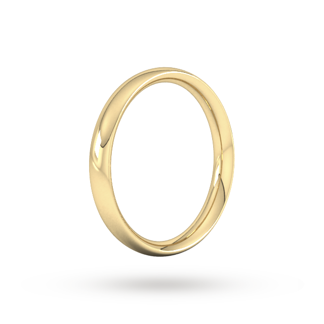 Goldsmiths 3mm Traditional Court Heavy Wedding Ring In 9 Carat Yellow Gold