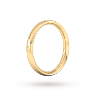 Goldsmiths 3mm Traditional Court Heavy Wedding Ring In 9 Carat Yellow Gold