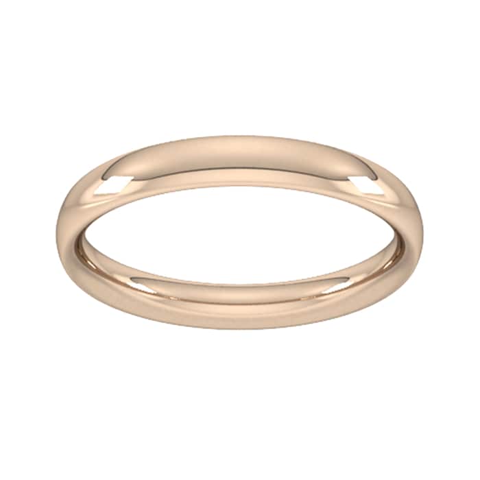 Goldsmiths 3mm Traditional Court Heavy Wedding Ring In 9 Carat Rose Gold
