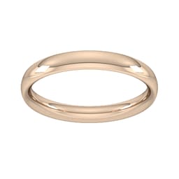 08309067 - 3mm Traditional Court Heavy Wedding Ring In 9 Carat Rose Gold