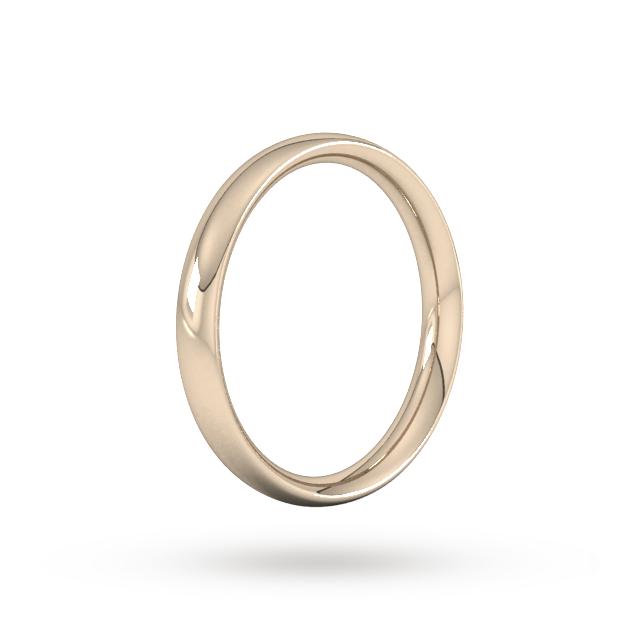 Goldsmiths 3mm Traditional Court Heavy Wedding Ring In 9 Carat Rose Gold