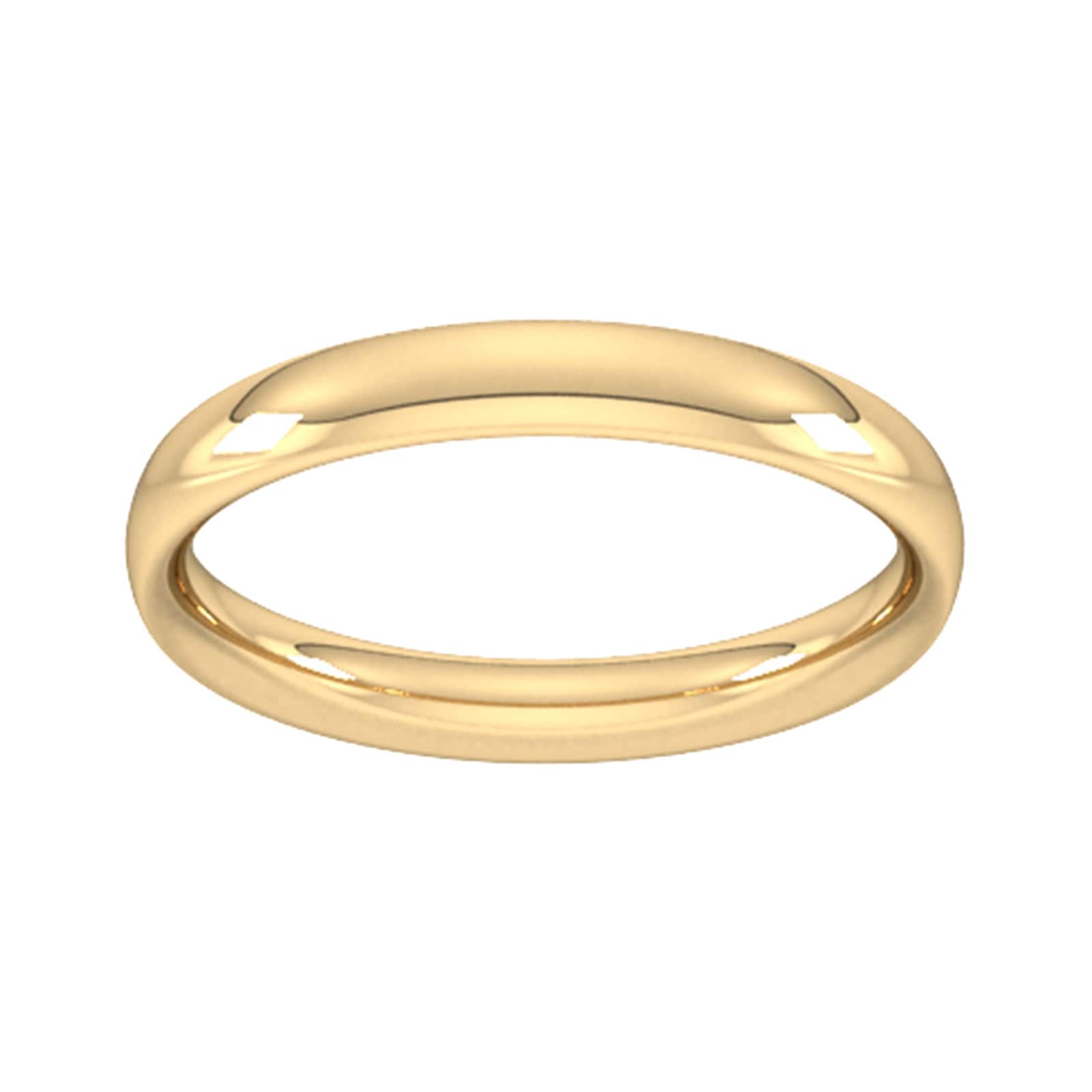 3mm Traditional Court Heavy Wedding Ring In 18 Carat Yellow Gold - Ring Size I