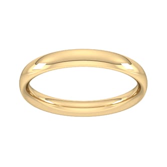 Best Luxury 
3mm Traditional Court Heavy Wedding Ring In 18 Carat Yellow Gold