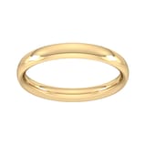 Goldsmiths 3mm Traditional Court Heavy Wedding Ring In 18 Carat Yellow Gold