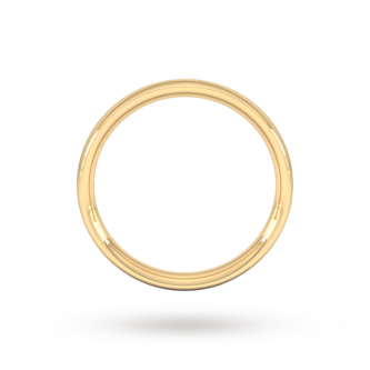 Goldsmiths 3mm Traditional Court Heavy Wedding Ring In 18 Carat Yellow Gold