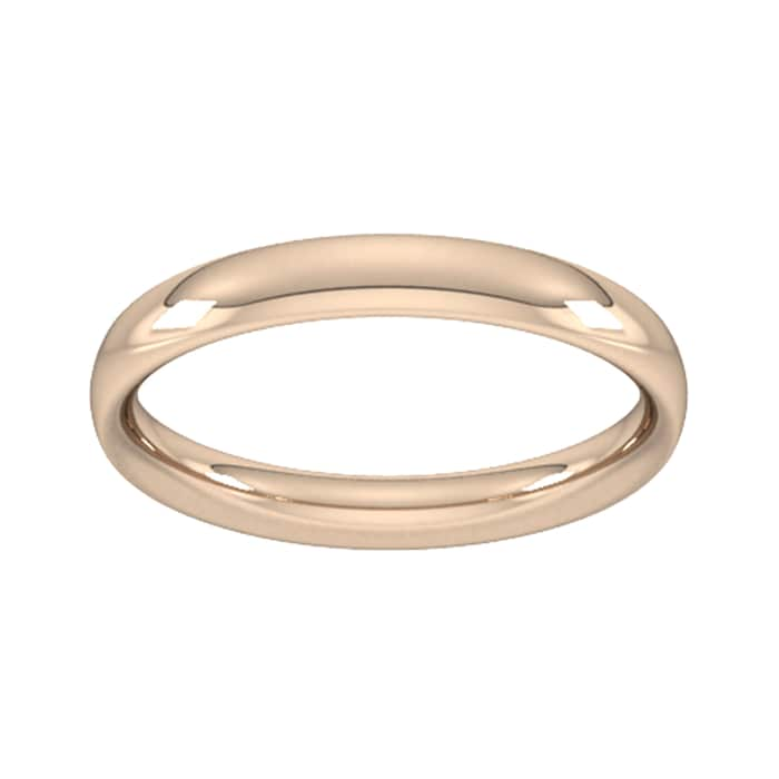 Goldsmiths 3mm Traditional Court Heavy Wedding Ring In 18 Carat Rose Gold