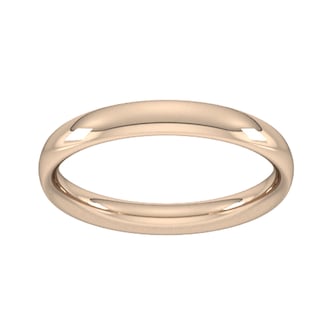 Goldsmiths 3mm Traditional Court Heavy Wedding Ring In 18 Carat Rose Gold Goldsmiths 3mm Traditional Court Heavy Wedding Ring In 18 Carat Rose Gold