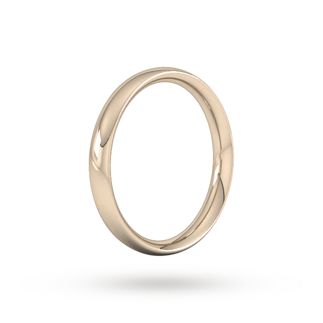 Goldsmiths 3mm Traditional Court Heavy Wedding Ring In 18 Carat Rose Gold