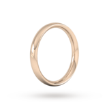 Goldsmiths 3mm Traditional Court Heavy Wedding Ring In 18 Carat Rose Gold