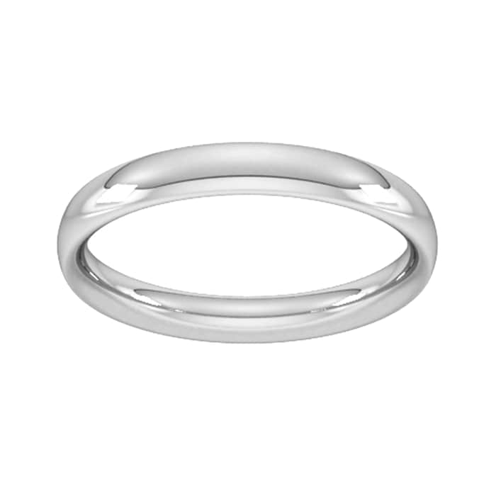 Goldsmiths 3mm Traditional Court Heavy Wedding Ring In 950 Palladium