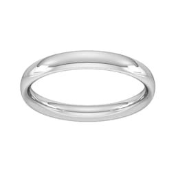 08309071 - 3mm Traditional Court Heavy Wedding Ring In 950 Palladium