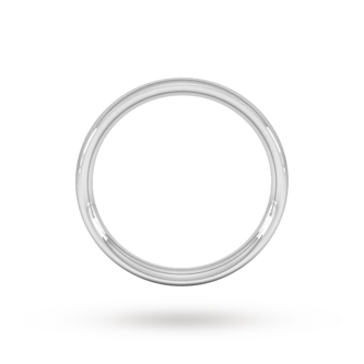 Goldsmiths 3mm Traditional Court Heavy Wedding Ring In Platinum