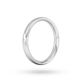 Goldsmiths 3mm Traditional Court Heavy Wedding Ring In Sterling Silver Goldsmiths 3mm Traditional Court Heavy Wedding Ring In Sterling Silver