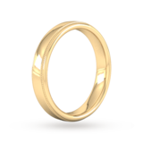 Goldsmiths 3mm Traditional Court Heavy Milgrain Edge Wedding Ring In 18 Carat Yellow Gold - Ring Size T