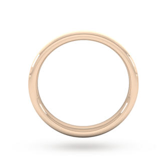 Goldsmiths 3mm Traditional Court Heavy Polished Chamfered Edges With Matt Centre Wedding Ring In 9 Carat Rose Gold