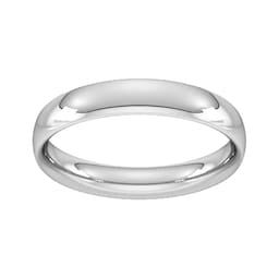 08309106 - 4mm Traditional Court Heavy Wedding Ring In 9 Carat White Gold