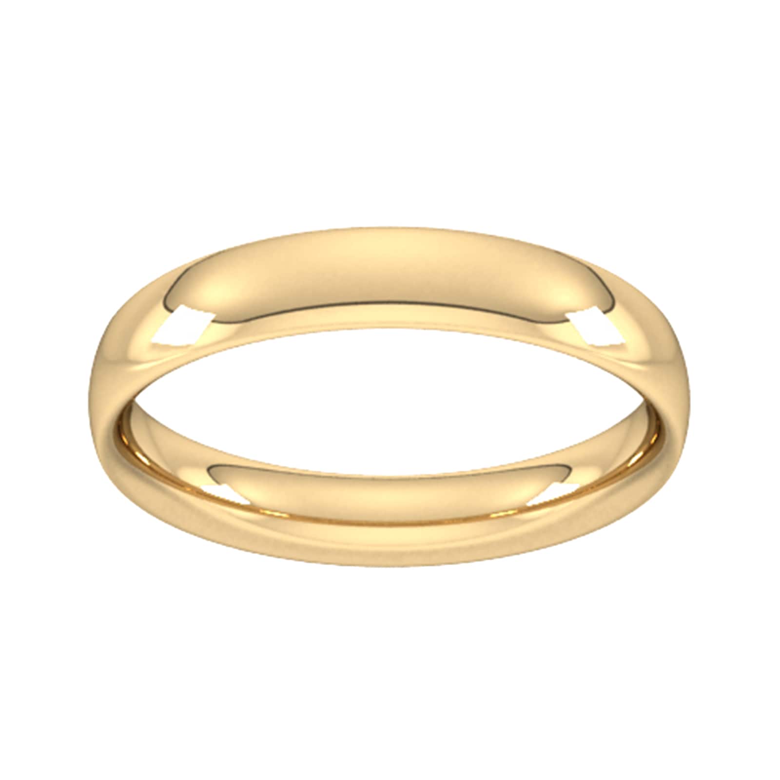 4mm Traditional Court Heavy Wedding Ring In 9 Carat Yellow Gold - Ring Size R