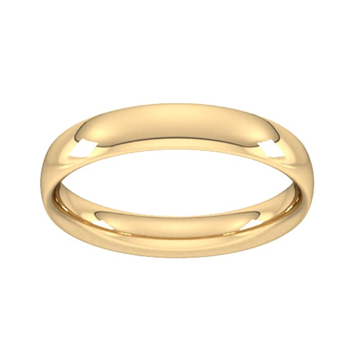 Goldsmiths 4mm Traditional Court Heavy Wedding Ring In 9 Carat Yellow Gold