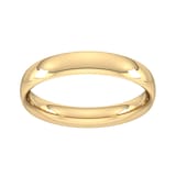 Goldsmiths 4mm Traditional Court Heavy Wedding Ring In 9 Carat Yellow Gold - Ring Size S