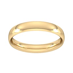 08309107 - 4mm Traditional Court Heavy Wedding Ring In 9 Carat Yellow Gold