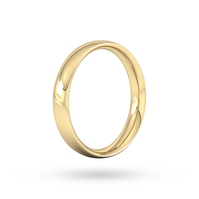 Goldsmiths 4mm Traditional Court Heavy Wedding Ring In 9 Carat Yellow Gold