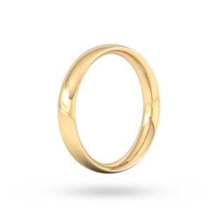 Goldsmiths 4mm Traditional Court Heavy Wedding Ring In 9 Carat Yellow Gold