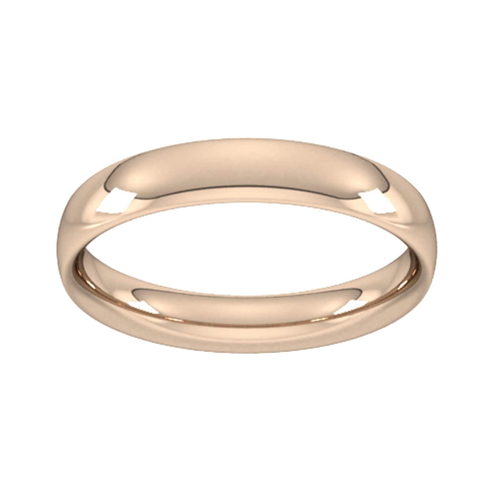 4mm Traditional Court Heavy Wedding Ring In 9 Carat Rose Gold - R