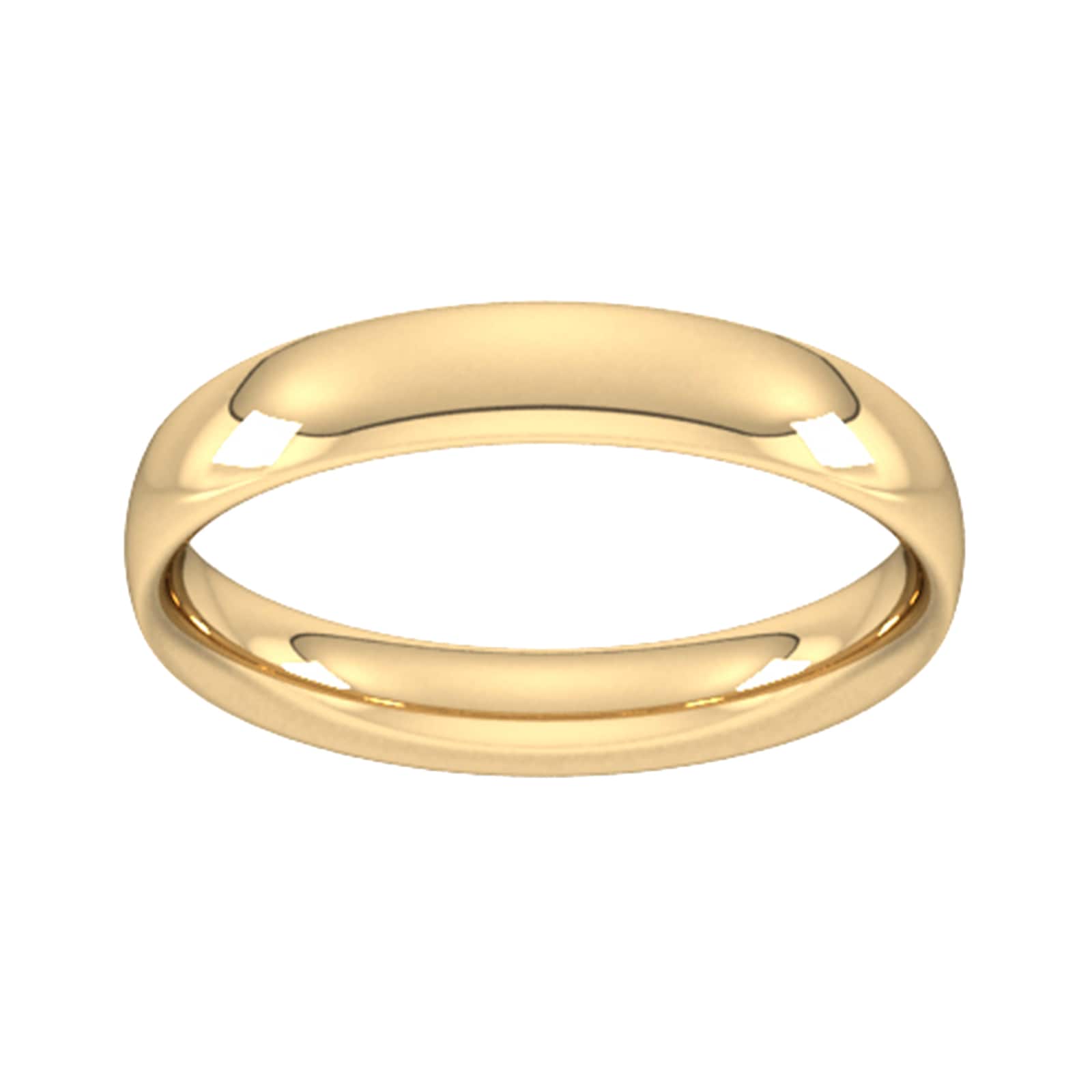4mm Traditional Court Heavy Wedding Ring In 18 Carat Yellow Gold - Ring Size N