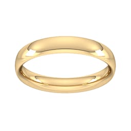 08309110 - 4mm Traditional Court Heavy Wedding Ring In 18 Carat Yellow Gold