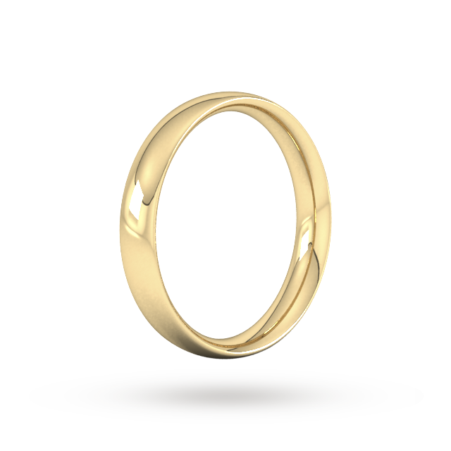 Goldsmiths 4mm Traditional Court Heavy Wedding Ring In 18 Carat Yellow Gold - Ring Size K