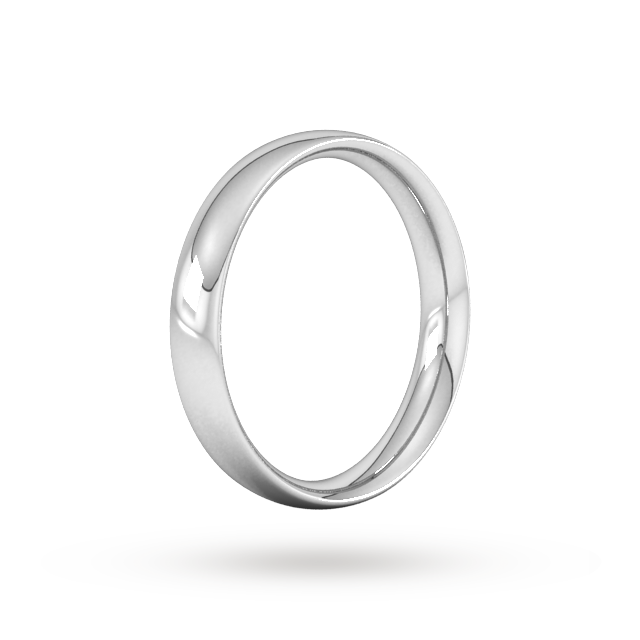 Goldsmiths 4mm Traditional Court Heavy Wedding Ring In Palladium