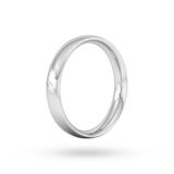Goldsmiths 4mm Traditional Court Heavy Wedding Ring In Palladium - Ring Size T