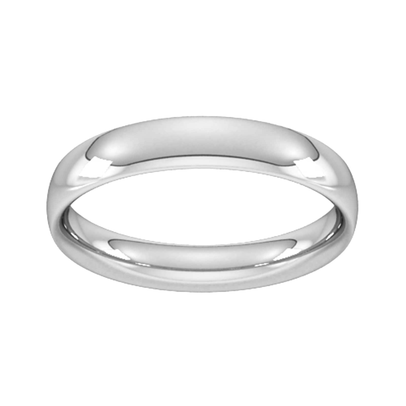 4mm Traditional Court Heavy Wedding Ring In Platinum - Ring Size G