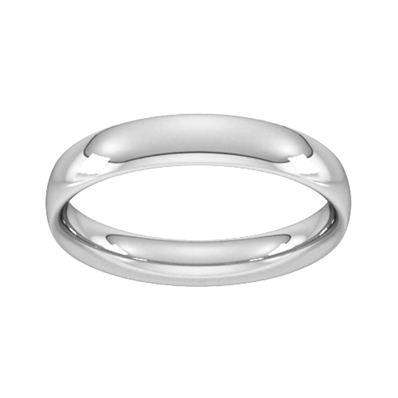 Goldsmiths 4mm Traditional Court Heavy Wedding Ring In Platinum