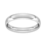 Goldsmiths 4mm Traditional Court Heavy Wedding Ring In Platinum - Ring Size T