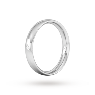 Goldsmiths 4mm Traditional Court Heavy Wedding Ring In Platinum