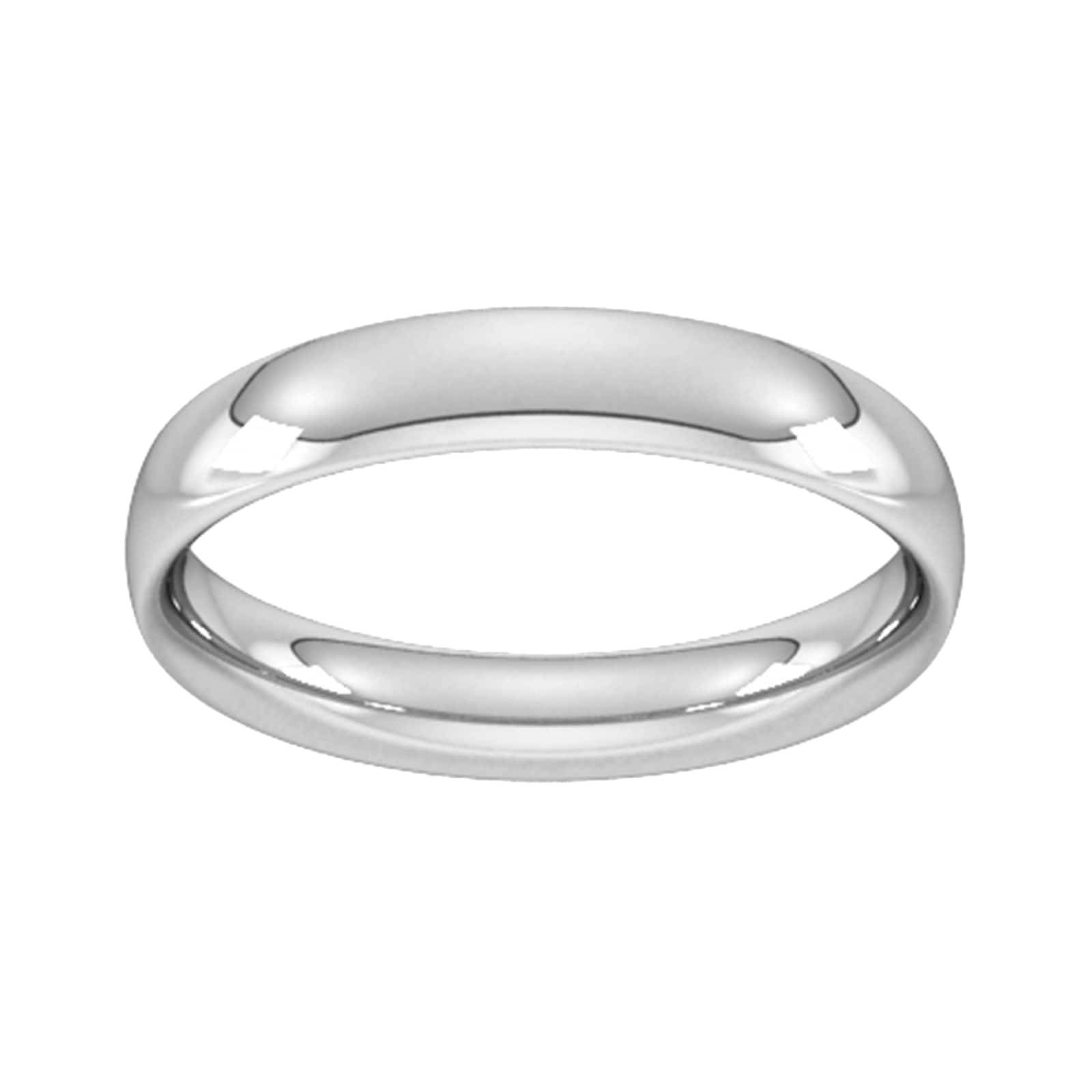 4mm Traditional Court Heavy Wedding Ring In Sterling Silver - Ring Size S
