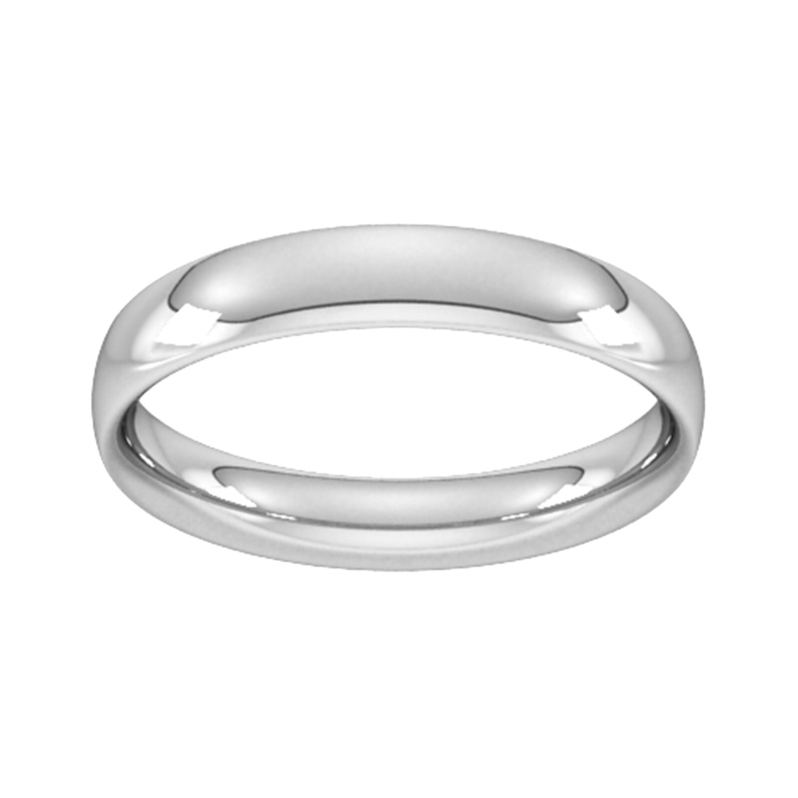 4mm Traditional Court Heavy Wedding Ring In Sterling Silver - Ring Size Q