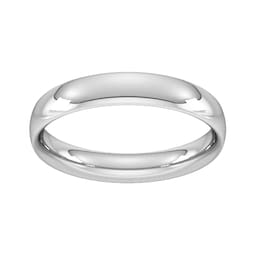 08309114 - 4mm Traditional Court Heavy Wedding Ring In Sterling Silver