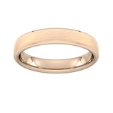 Goldsmiths 4mm Traditional Court Heavy Polished Chamfered Edges With Matt Centre Wedding Ring In 9 Carat Rose Gold